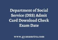 DSS Admit Card