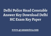 Delhi Police Head Constable Answer Key Paper