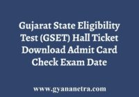 GSET Hall Ticket Download