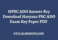 HPSC ADO Answer Key Paper PDF