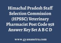 HPSSC Veterinary Pharmacist Answer Key