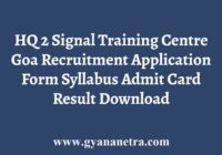HQ 2 Signal Training Centre Goa Panaji