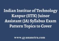 IIT Kanpur Junior Assistant Syllabus