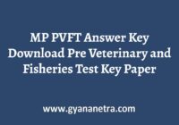MP PVFT Answer Key Paper PDF