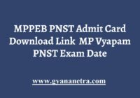 MPPEB PNST Admit Card Download