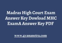 Madras High Court Exam Answer Key Paper PDF
