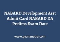 NABARD Development Assistant Admit Card