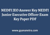 NEDFI JEO Answer Key Paper