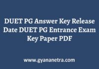 NTA DUET PG Answer Key Paper