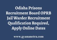 OPRB Jail Warder Recruitment