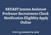 SKUAST Jammu Recruitment