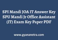 SPU Mandi JOA IT Answer Key Download