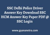 SSC Delhi Police Driver Answer Key Paper
