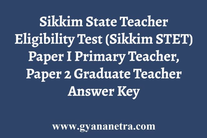 STET Sikkim Answer Key