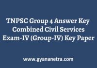 TNPSC Group 4 Answer Key Paper PDF