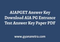 AIAPGET Answer Key Paper PDF