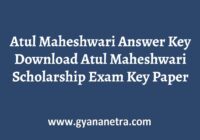 Atul Maheshwari Answer Key Scholarship Test