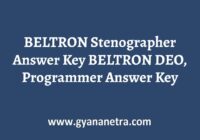 BELTRON Stenographer Answer Key Paper PDF