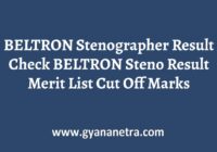 BELTRON Stenographer Result Merit List