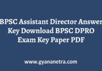 BPSC Assistant Director Answer Key
