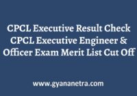 CPCL Executive Result Merit List