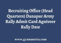 Danapur Army Rally Admit Card