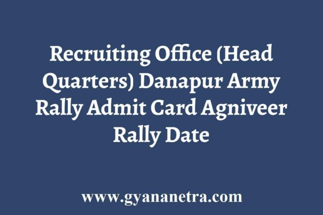Danapur Army Rally Admit Card