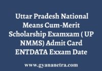 ENTDATA UP NMMS Admit Card