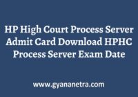 HP High Court Process Server Admit Card