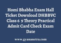 Homi Bhabha Exam Hall Ticket