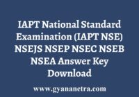 IAPT NSE Answer Key