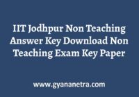 IIT Jodhpur Non Teaching Answer Key Paper
