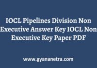 IOCL Pipelines Division Non Executive Answer Key