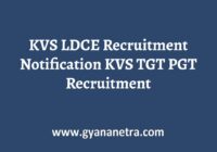 KVS LDCE Recruitment TGT PGT Apply Online