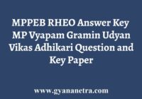 MPPEB RHEO Answer Key