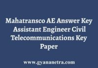 Mahatransco AE Answer Key
