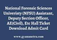 NFSU Hall Ticket