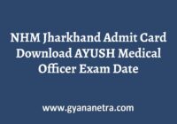 NHM Jharkhand Admit Card Exam Date
