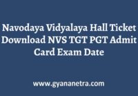 Navodaya Vidyalaya Hall Ticket Download
