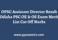 OPSC Assistant Director Result OS OE Exam