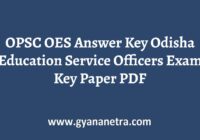 OPSC OES Answer Key Paper PDF