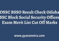 OSSC BSSO Result Merit List