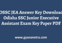 OSSC JEA Answer Key Paper
