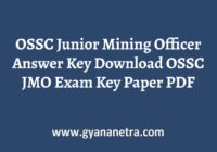 OSSC Junior Mining Officer Answer Key