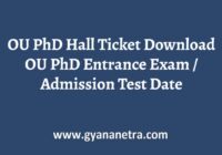 OU PhD Hall Ticket Download