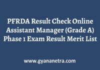 PFRDA Result Assistant Manager Grade A Exam
