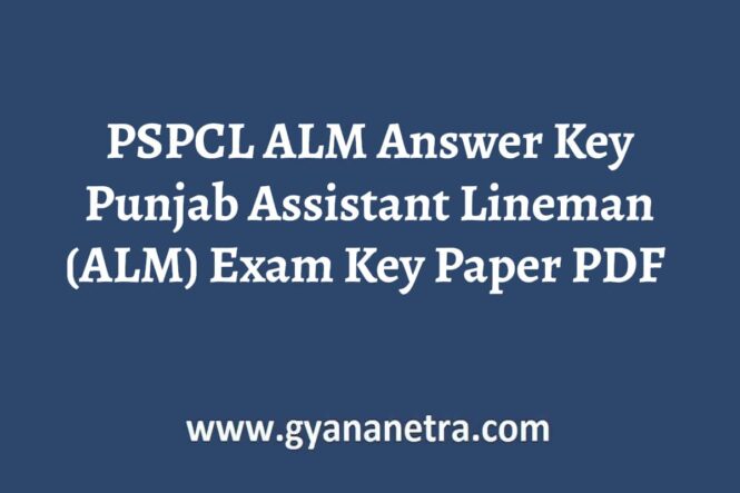 PSPCL ALM Answer Key Paper