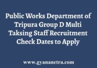 PWD Tripura Recruitment