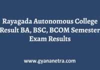 Rayagada Autonomous College Result Semester Exam