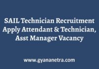 SAIL Technician Recruitment Notification